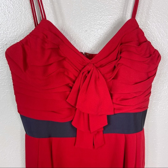 Tory Burch Red 100% Silk Ruffle Cocktail Dress, 4 - Picture 3 of 6